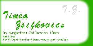 timea zsifkovics business card